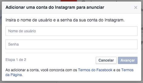 02 Anuncio No Instagram Adicionar Uma Conta